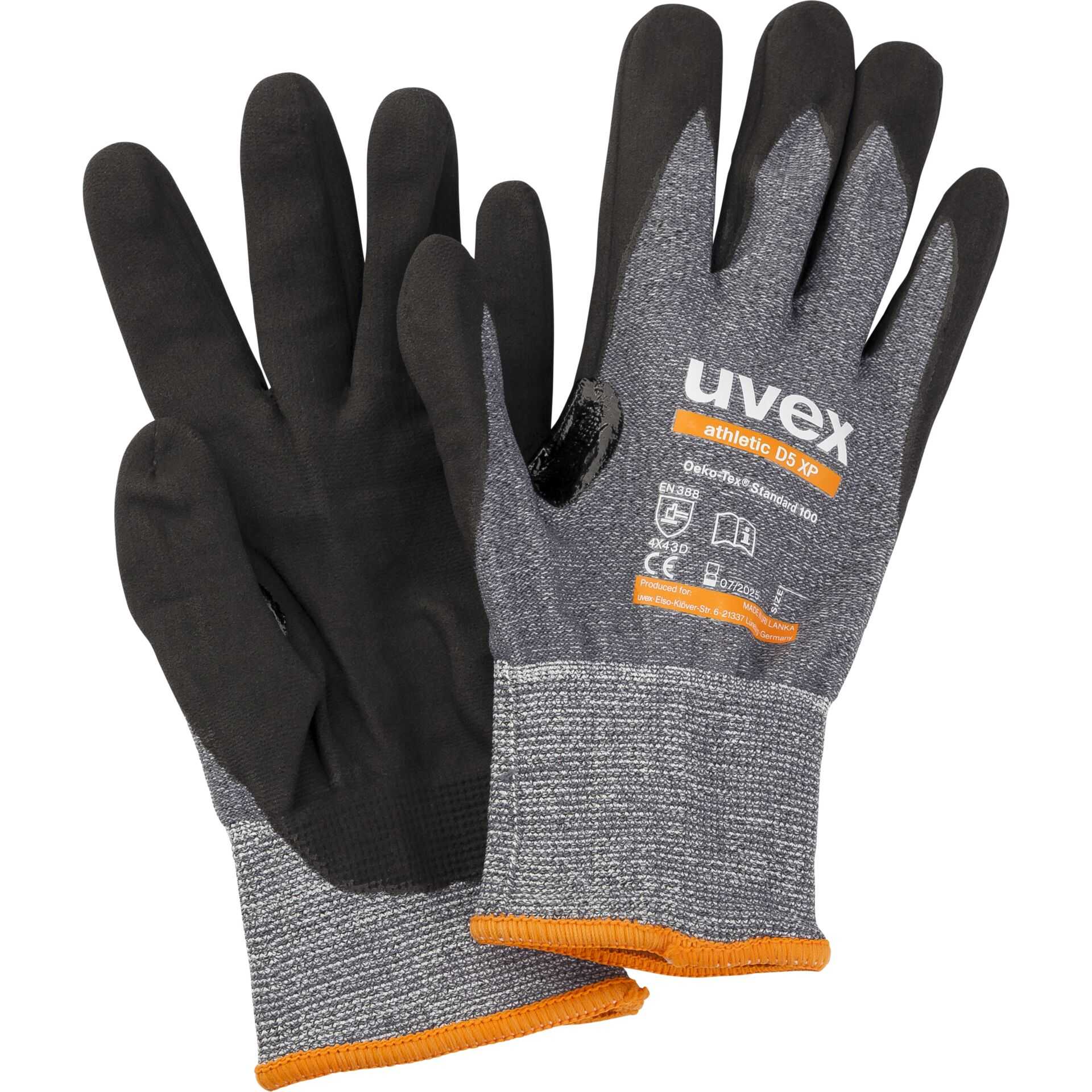 uvex Schnittschutzhandschuh athletic D5 XP, Gr. 10