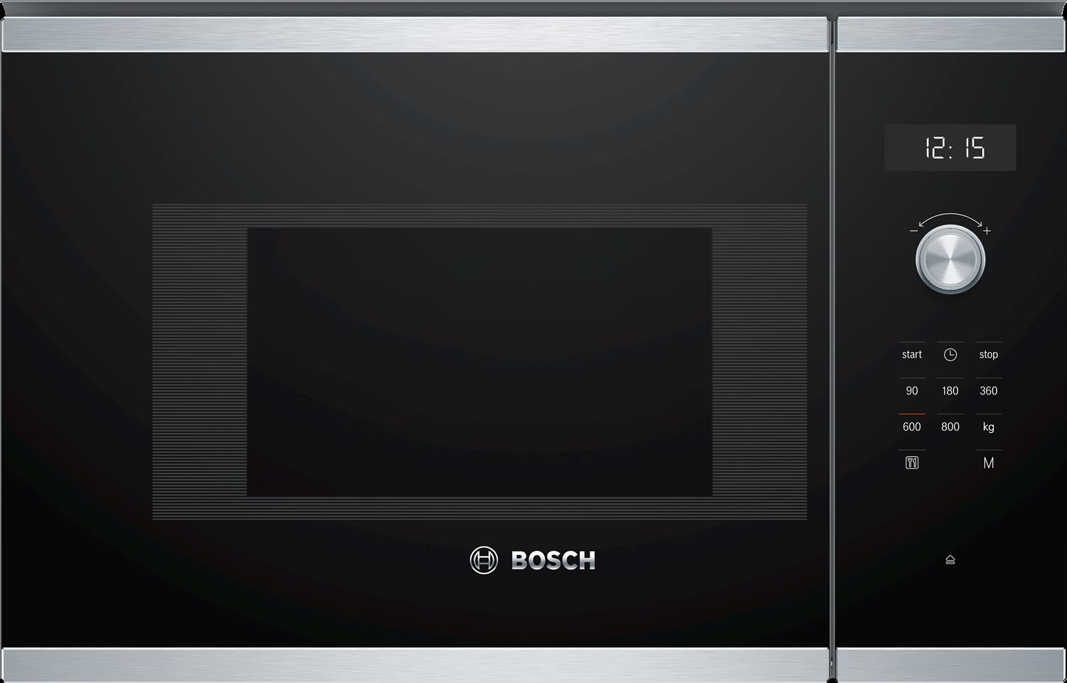 Bosch Serie 6, Einbau-Mikrowelle, 60 x 38 cm, Edelstahl, BFL524MS0