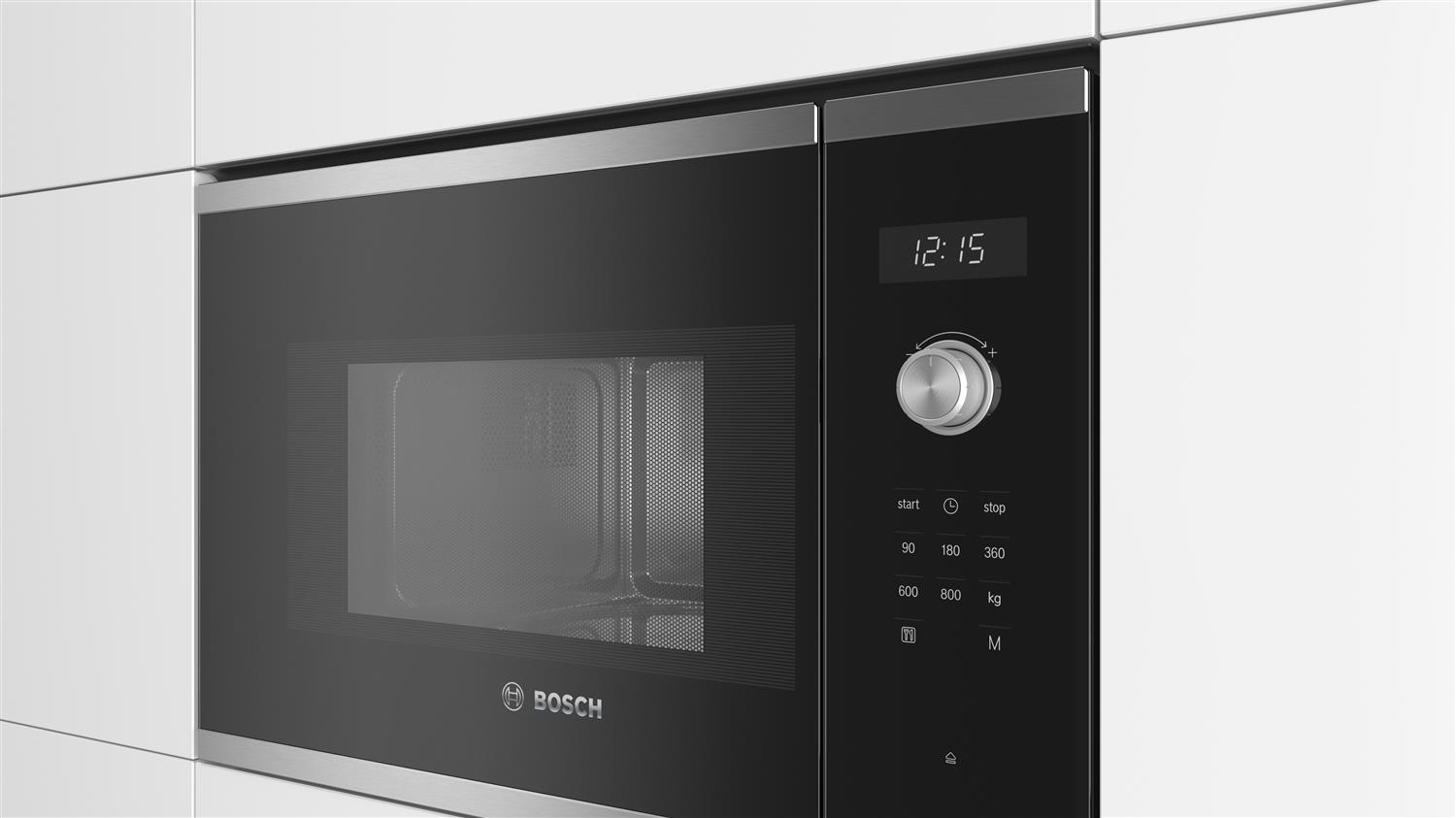 Bosch Serie 6, Einbau-Mikrowelle, 60 x 38 cm, Edelstahl, BFL524MS0