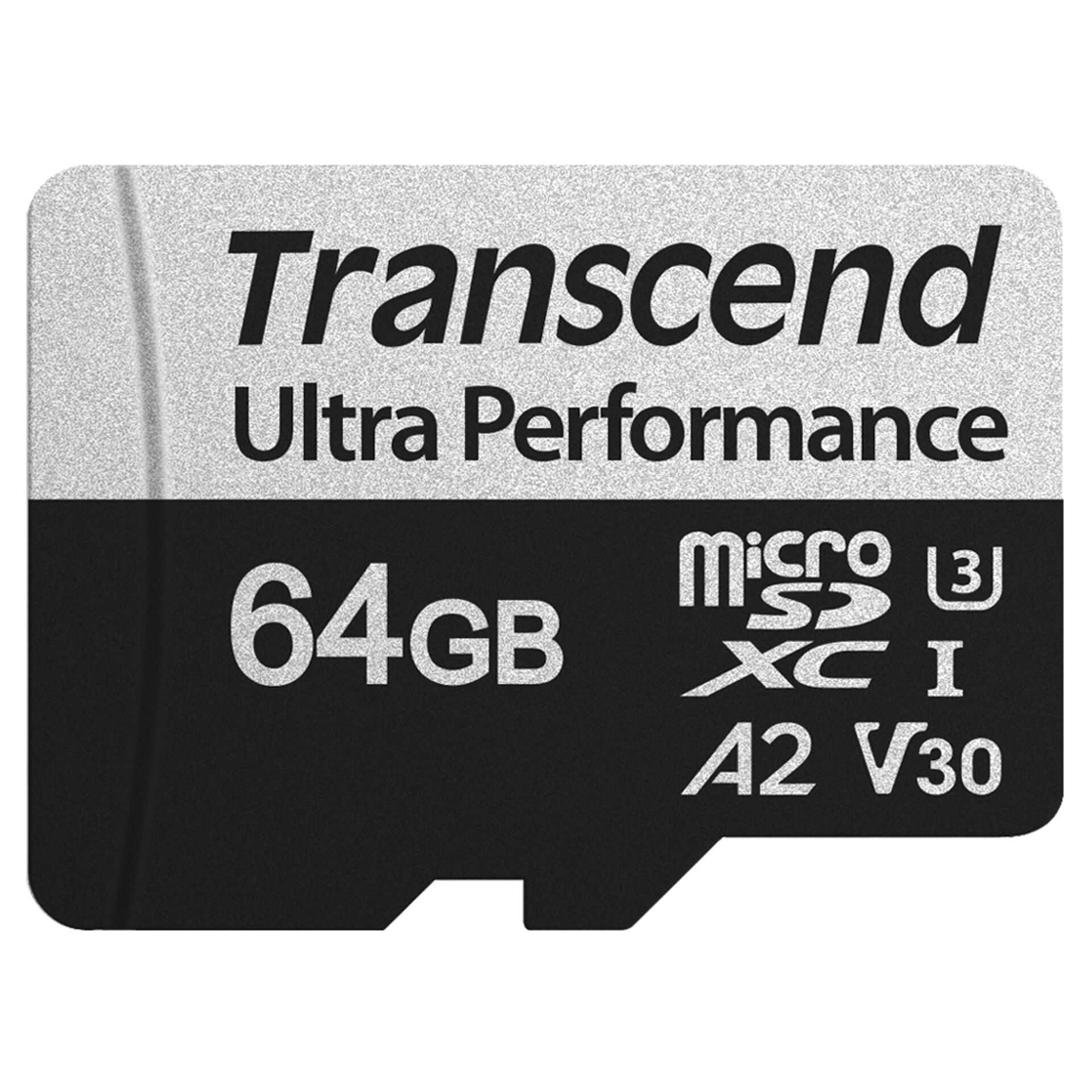 Transcend 340S - Flash-Speicherkarte - 64 GB - A2 / Video Class V30 / UHS-I U3 / Class10 - microSDXC