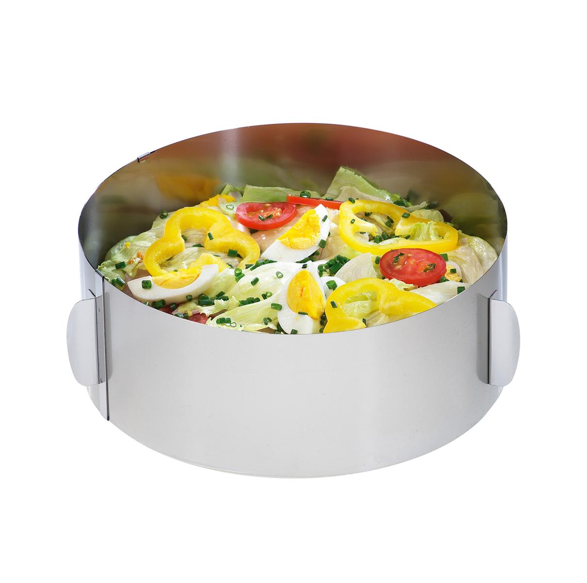 GEFU Tortenring TONDO XXL mit Verstellgriffen, H 10 cm