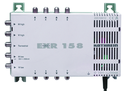 KATHREIN Multischalter 5/8 1xTerr. 4xSat-Eing. int.Netzt. EXR 158